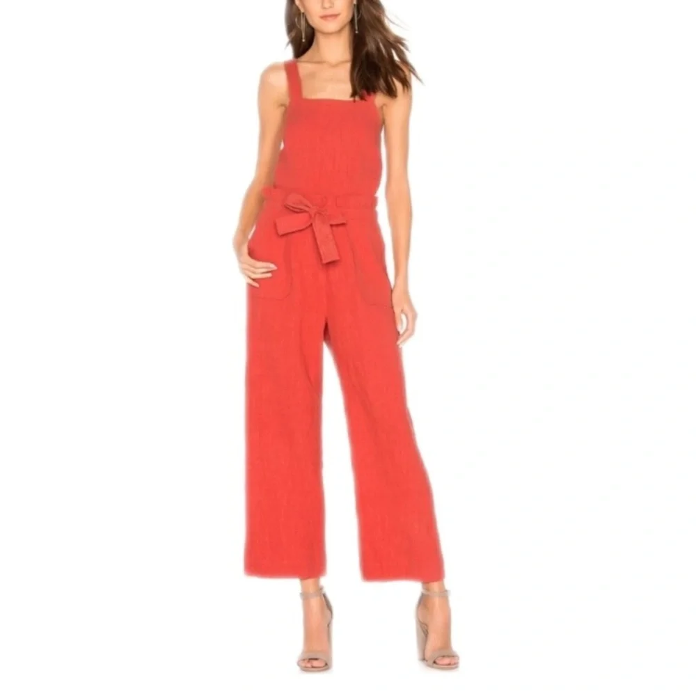 NWT SAYLOR Roxy Jumpsuit Rust Red - Picture 1 of 3